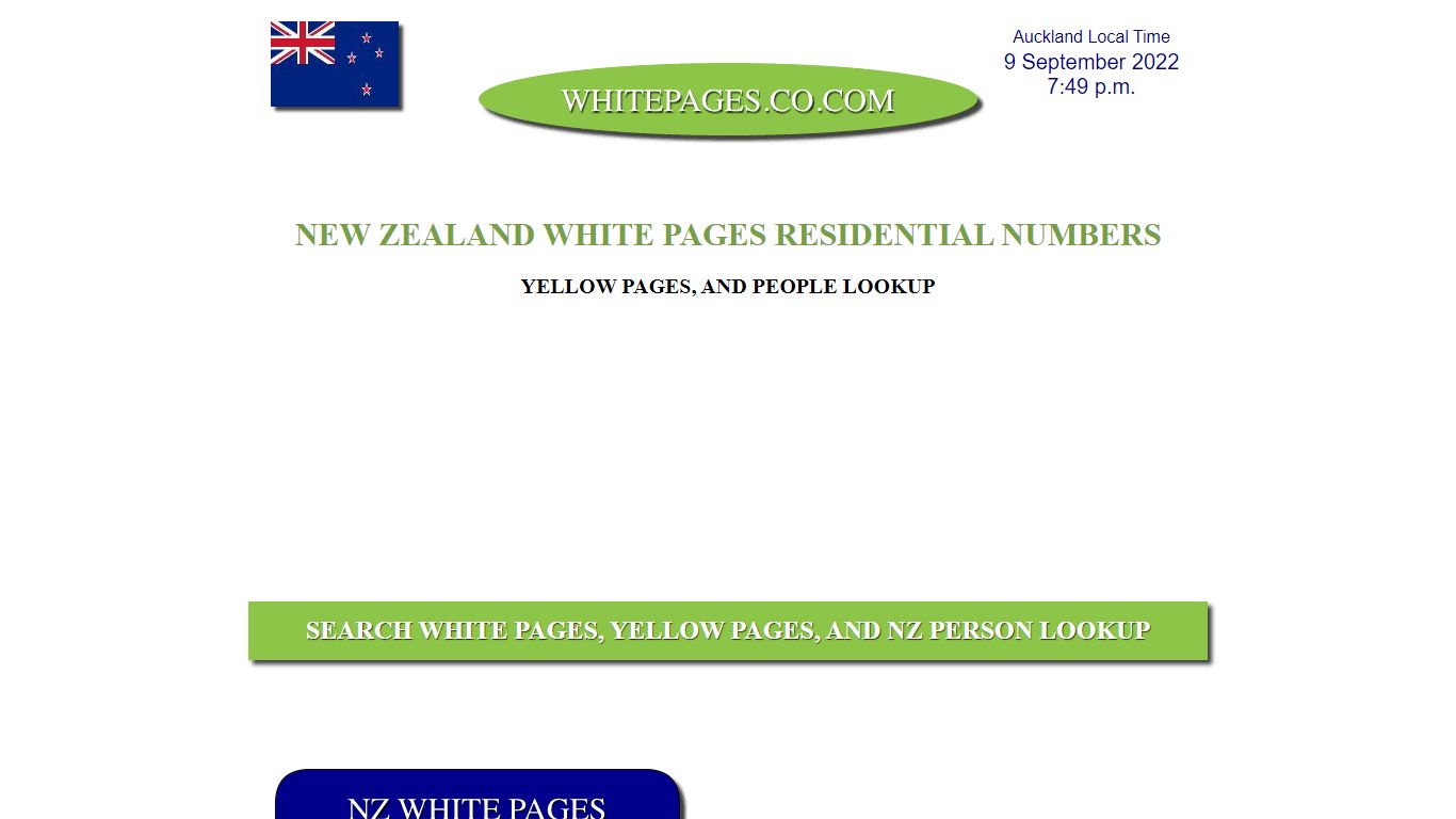 Find New Zealand phone numbers with the White Pages